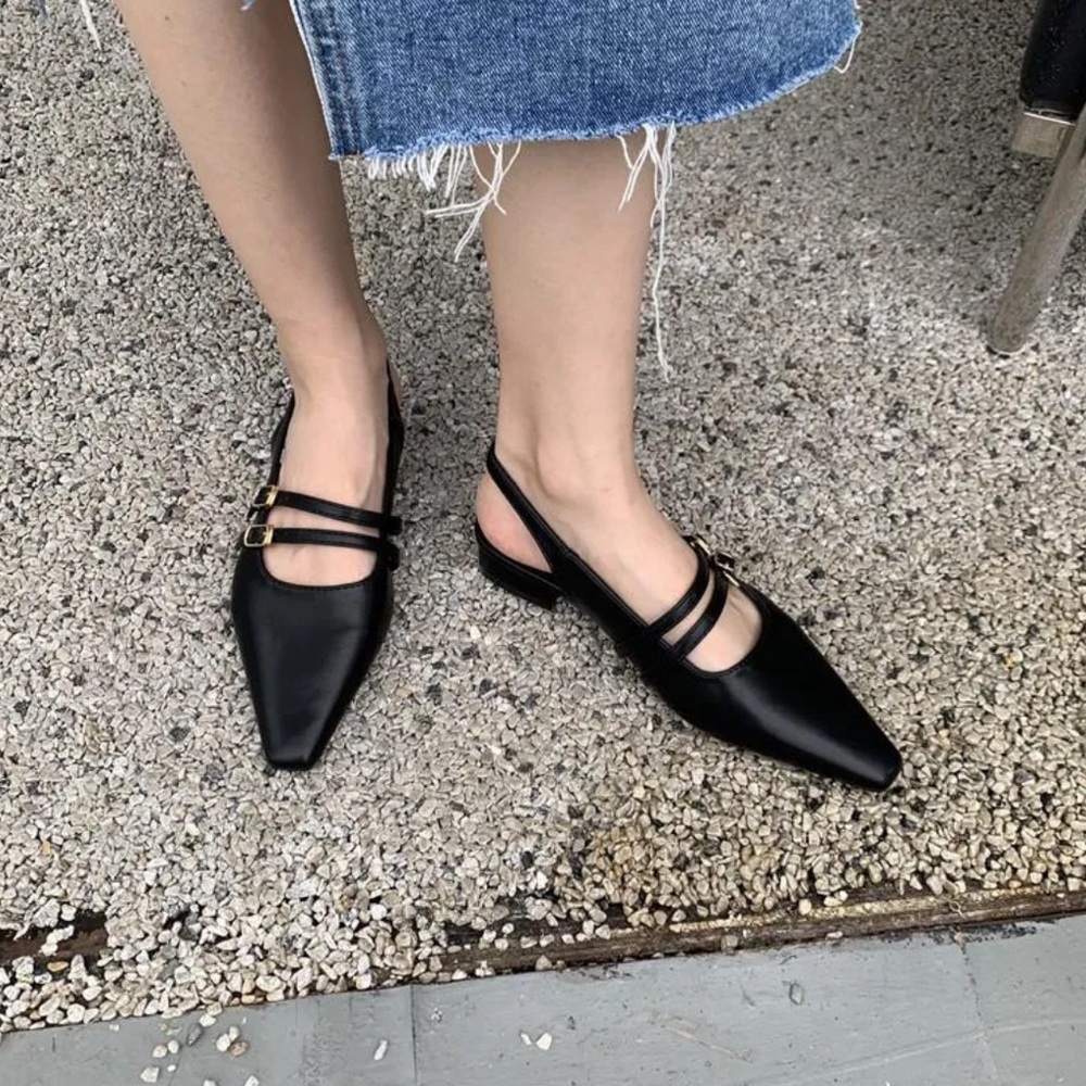 NWT New Bella Double Buckle Slingback Mary Jane